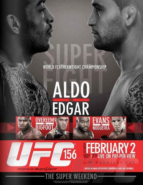 The UFC 156: Aldo vs. Edgar full fight card | Pro MMA Now