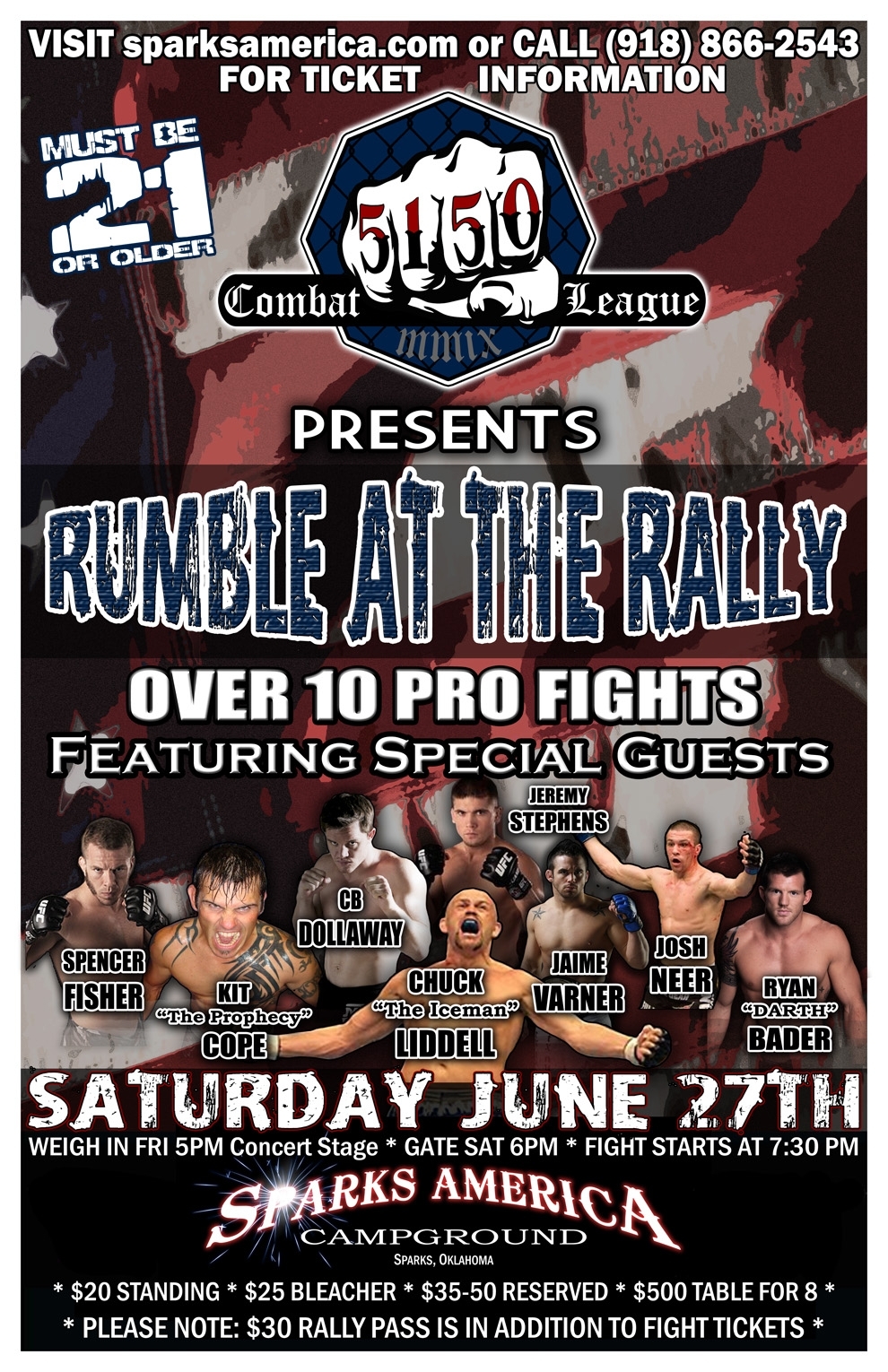 5150 Combat League presents “Rumble at the Rally” June 27 in Sparks