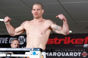 Nate Marquardt weighs in for the final Strikeforce card. Photo courtesy of Strikeforce