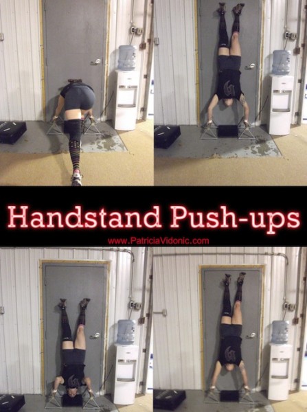 Lil P does handstand push-ups
