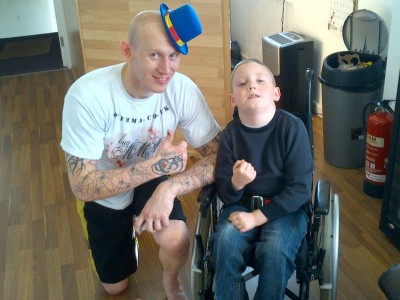 Cain Burns with MMA fighter Colin Fletcher
